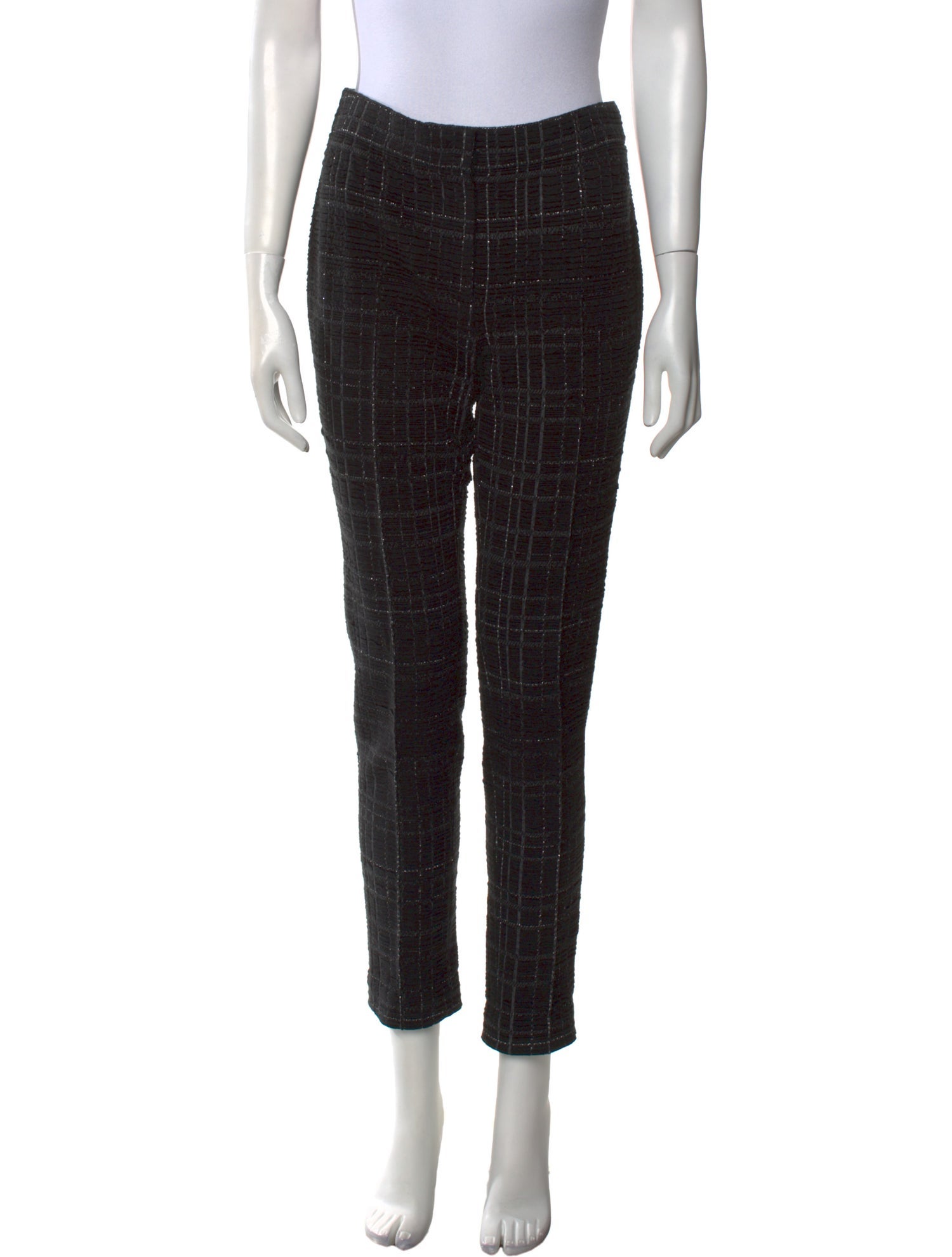 Akris Punto Plaid Print Skinny Leg Pants