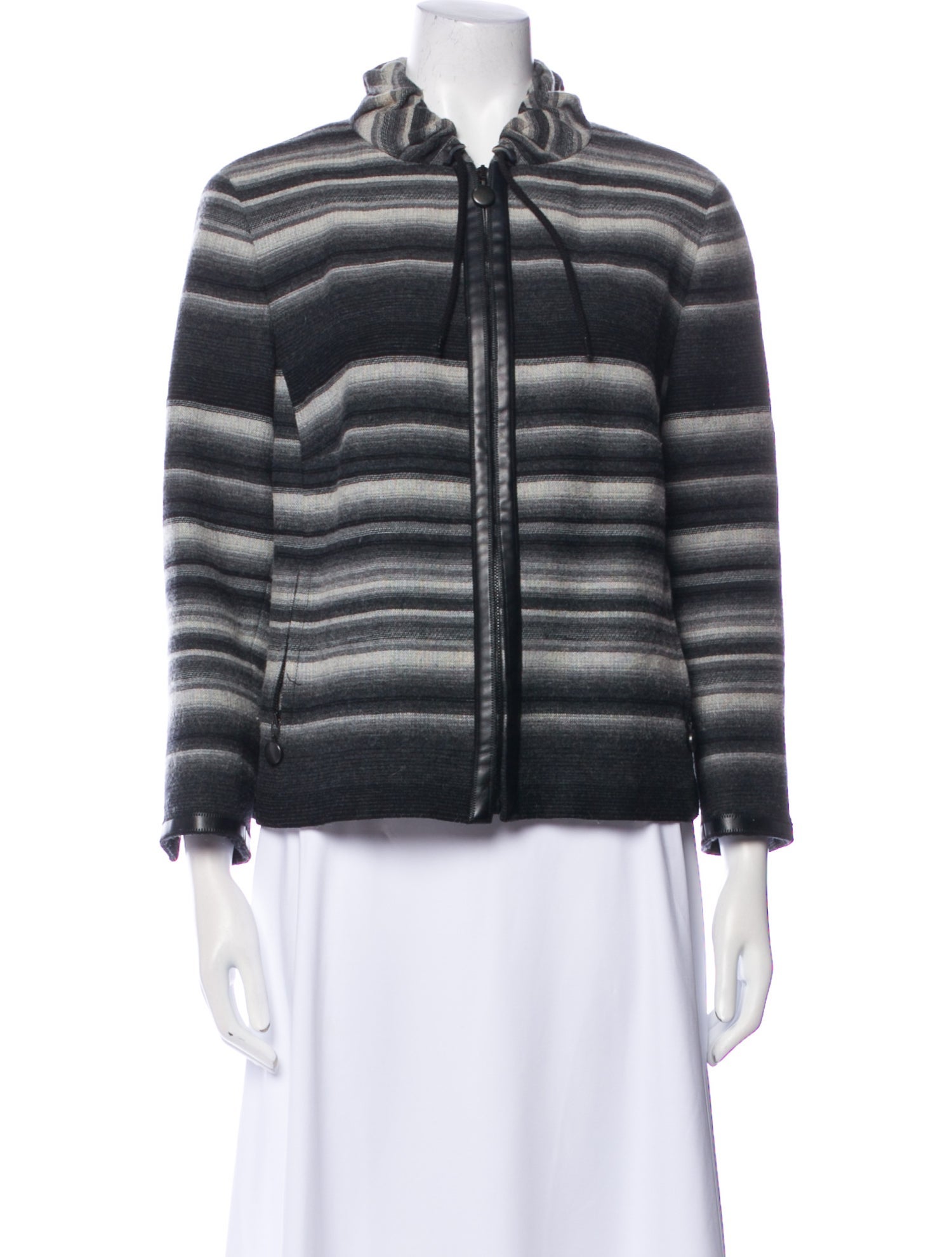 Akris Punto Wool Striped Jacket