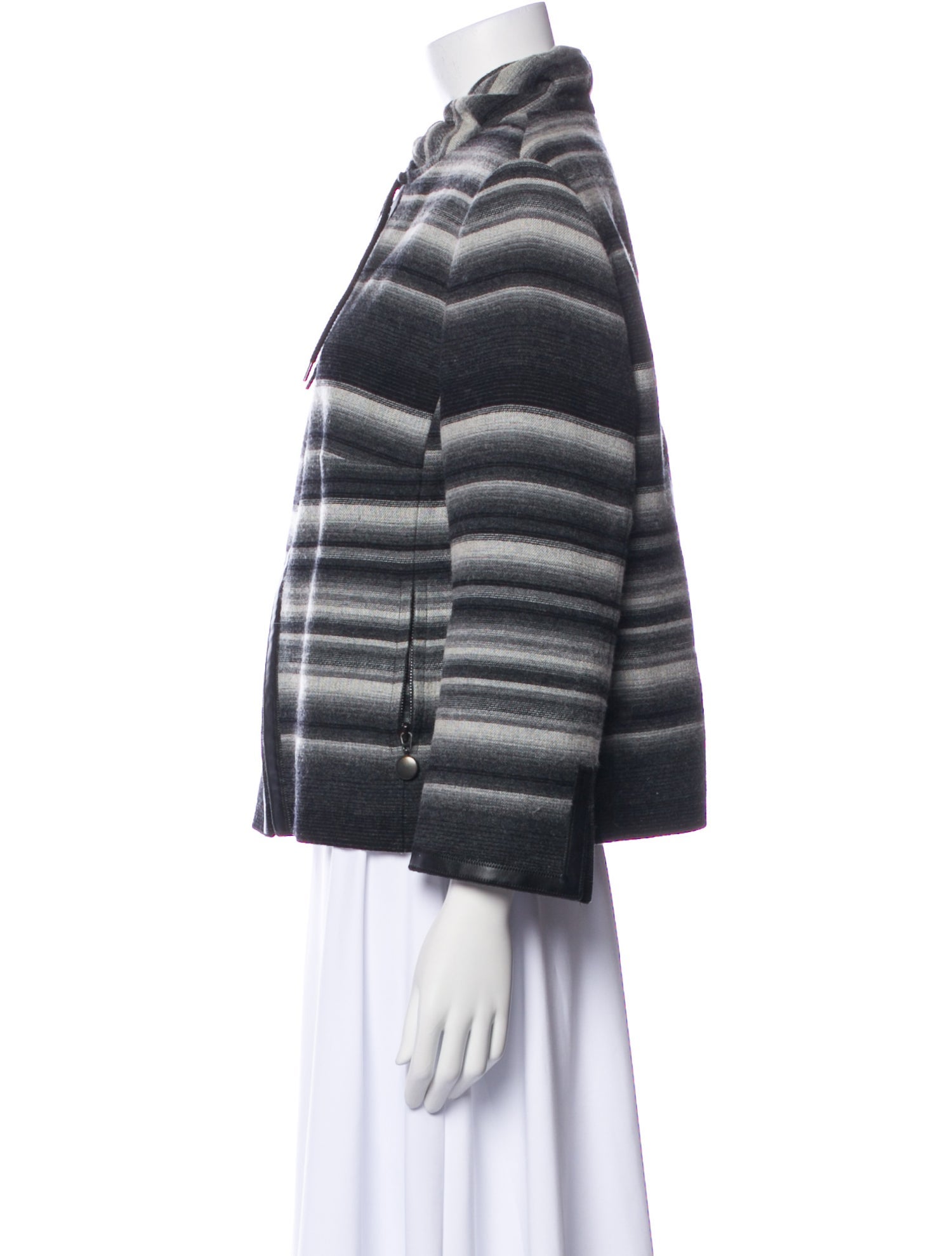 Akris Punto Wool Striped Jacket