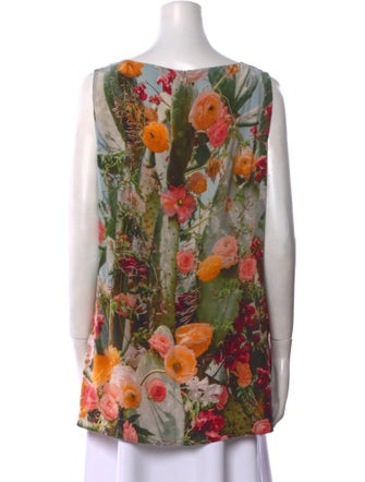 Akris Punto Silk Floral Print Blouse