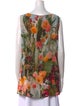 Akris Punto Silk Floral Print Blouse