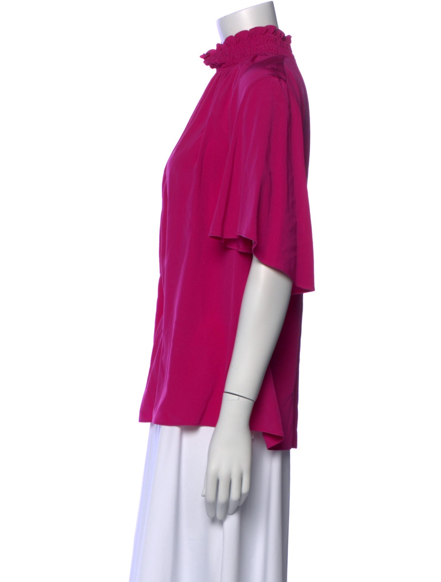 Akris Punto Silk Mock Neck Blouse