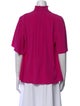 Akris Punto Silk Mock Neck Blouse