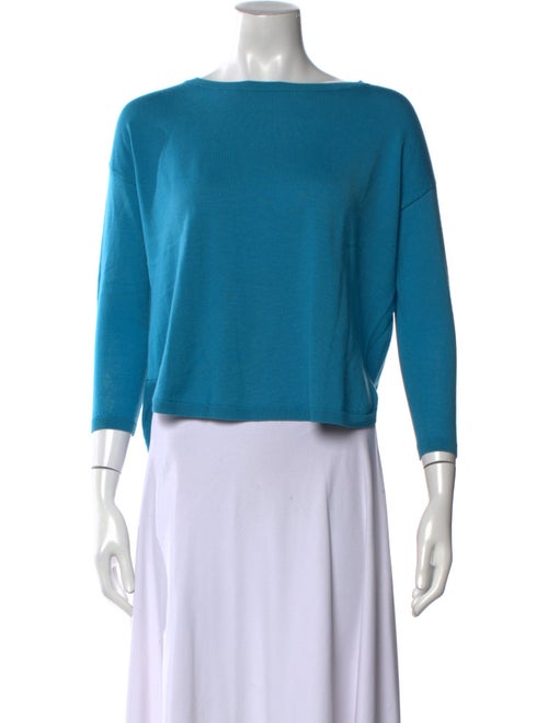 Akris Punto Wool Bateau Neckline Crop Top