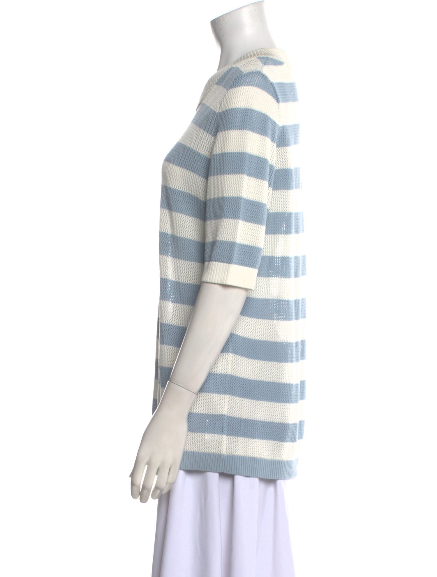 Akris Punto Striped Crew Neck Sweater