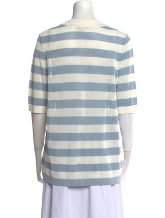Akris Punto Striped Crew Neck Sweater