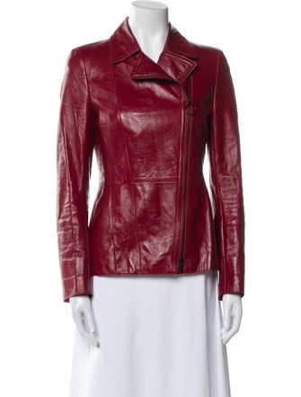 Akris Punto Lamb Leather Biker Jacket