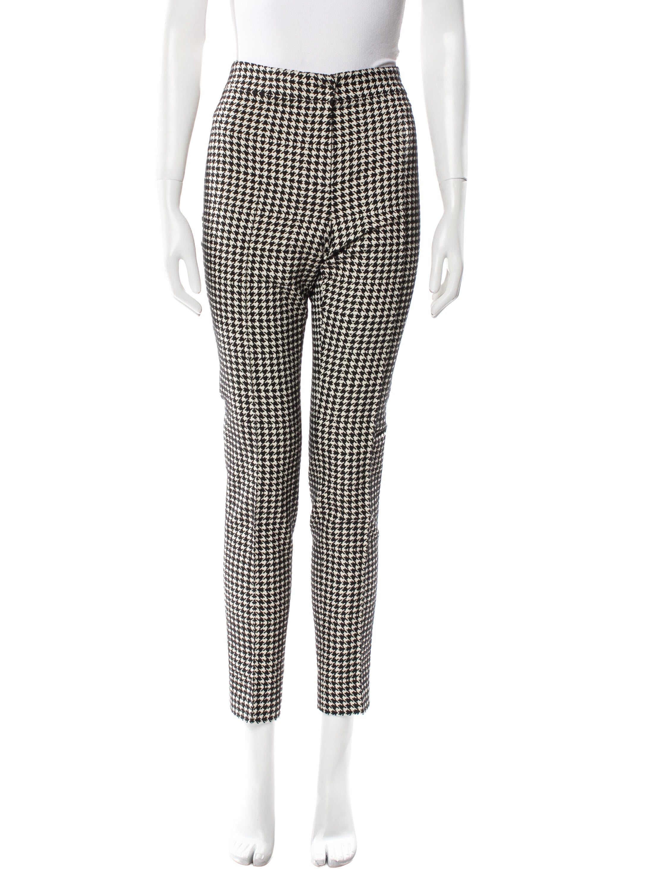 Akris Punto Houndstooth Print Skinny Leg Pants