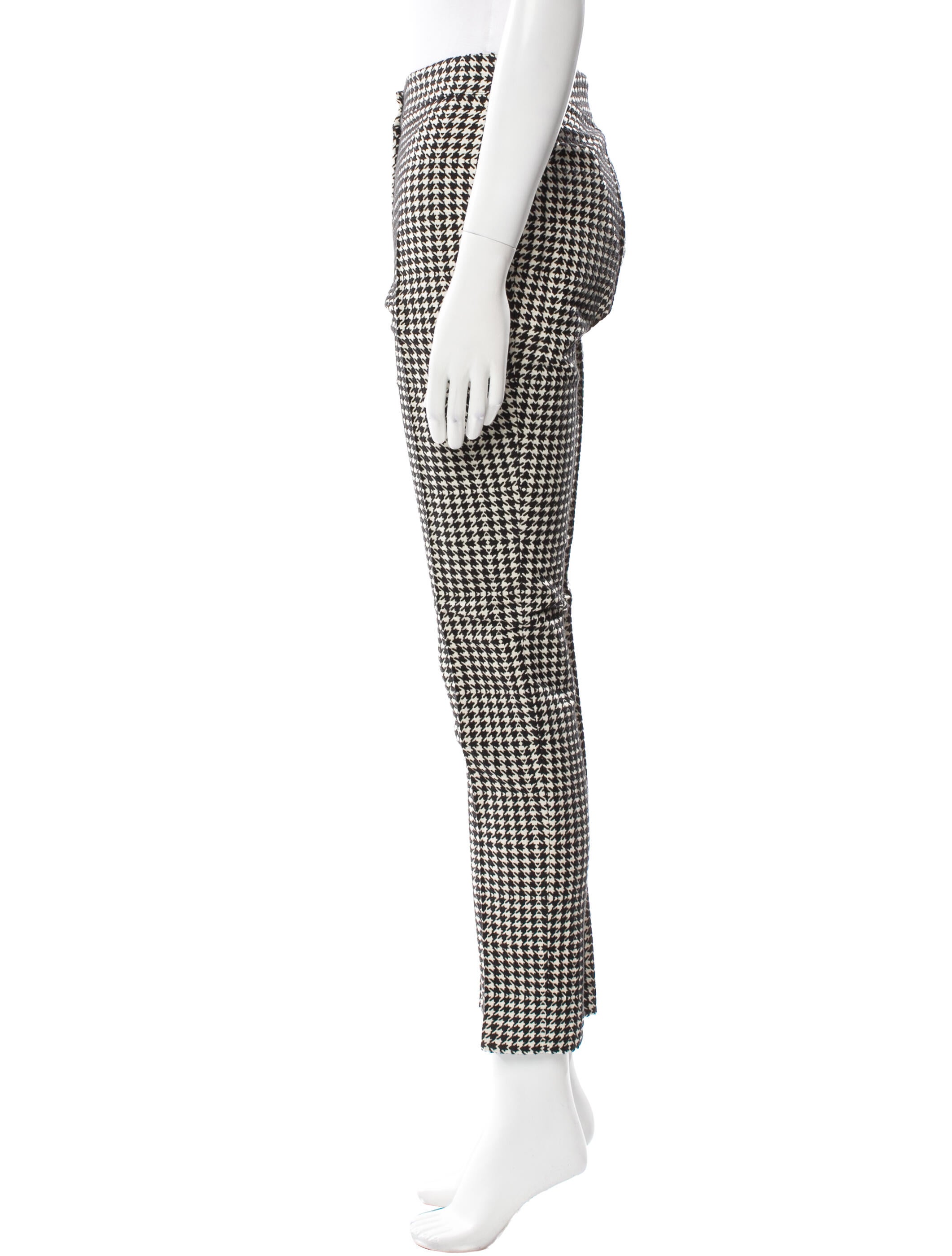 Akris Punto Houndstooth Print Skinny Leg Pants