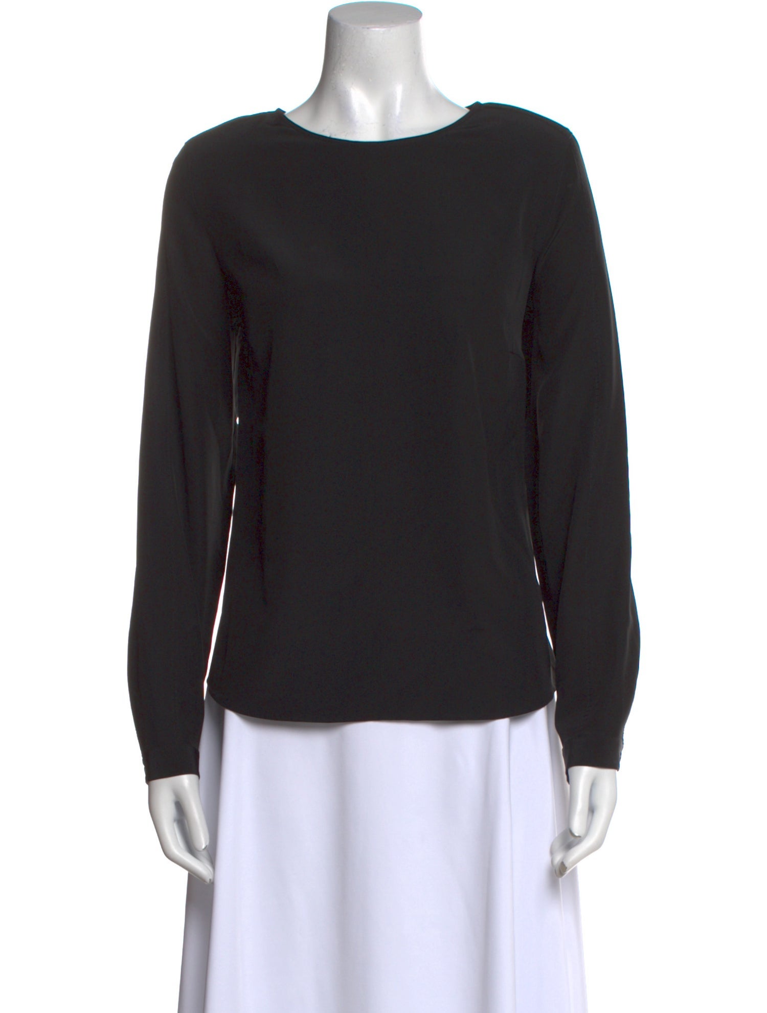 Akris Punto Silk Bateau Neckline Top