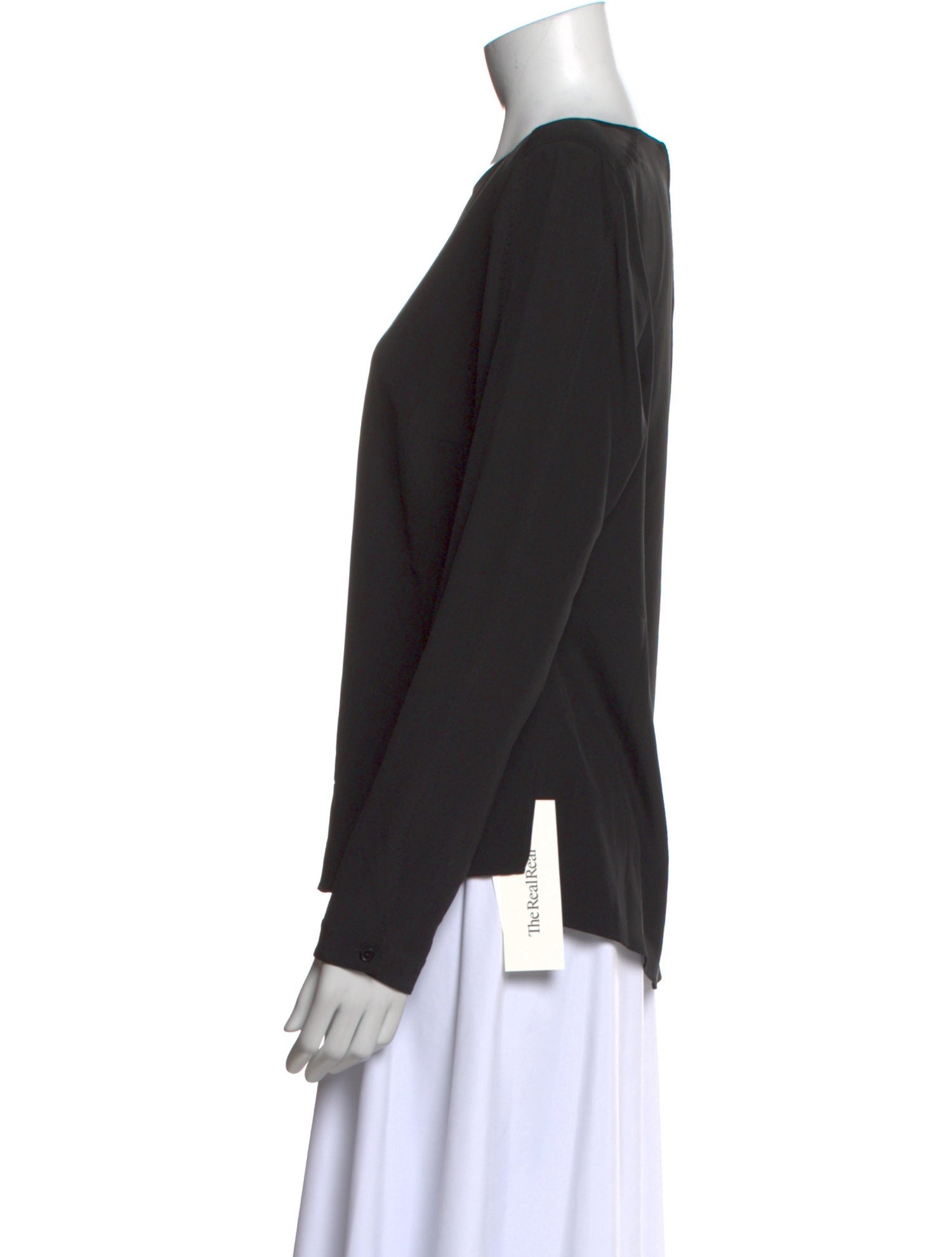 Akris Punto Silk Bateau Neckline Top