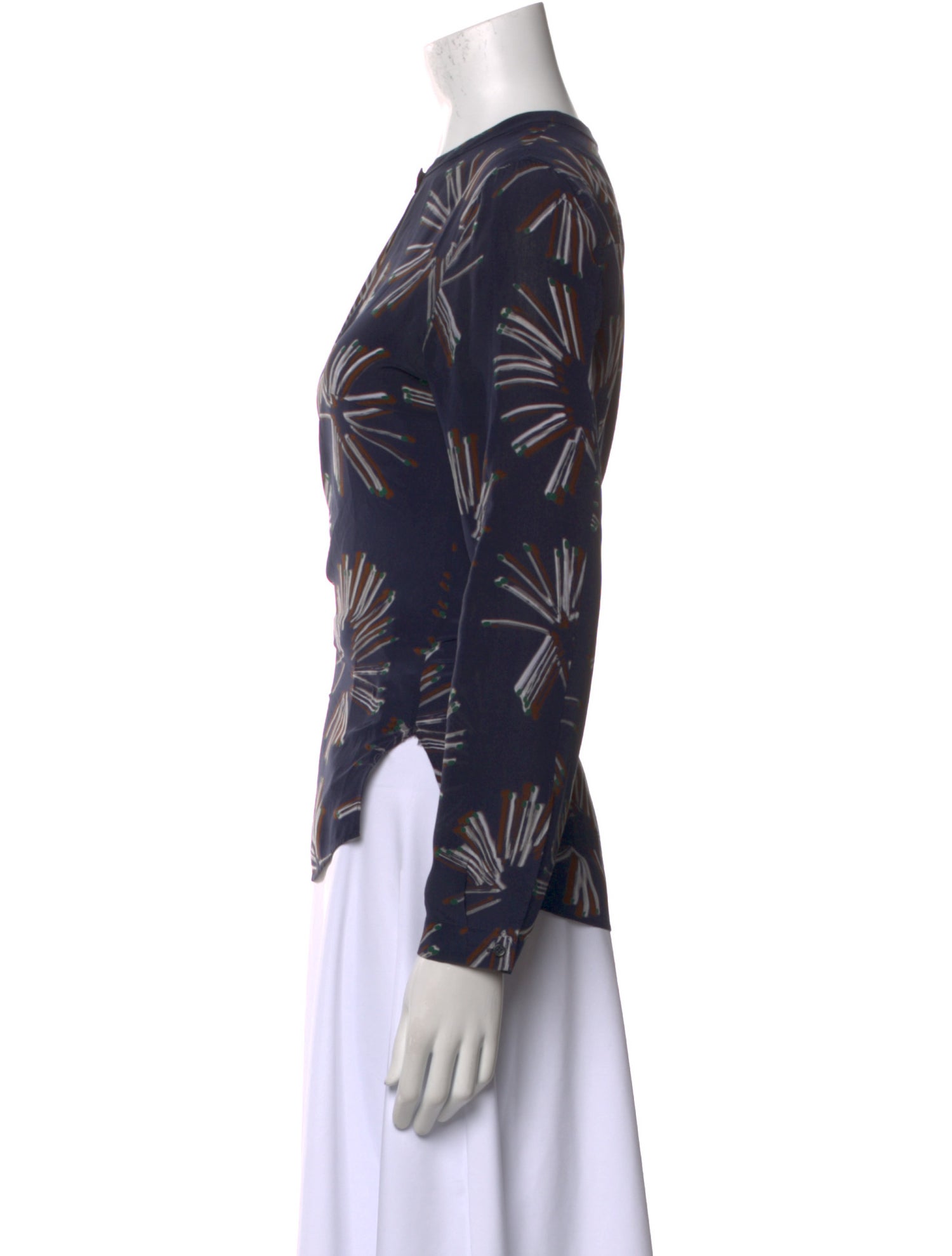 Akris Punto Silk Printed Blouse