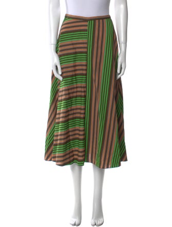 Akris Punto Striped Midi Length Skirt