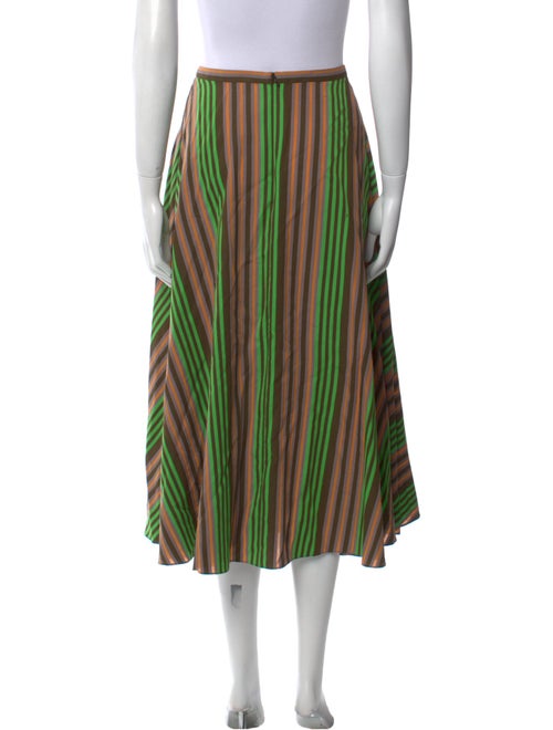 Akris Punto Striped Midi Length Skirt