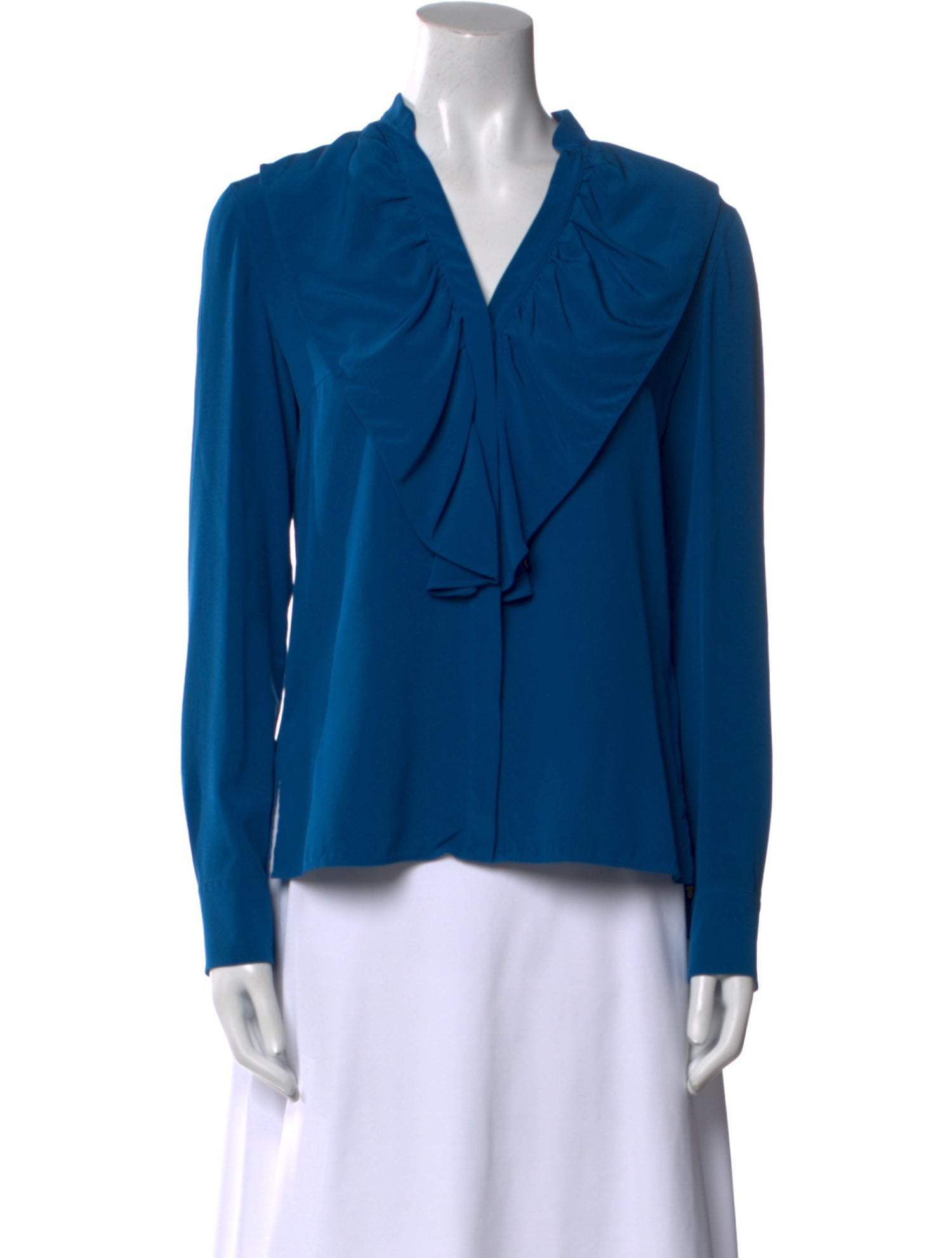 Akris Punto Silk V-Neck Blouse