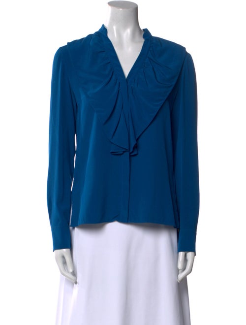 Akris Punto Silk V-Neck Blouse