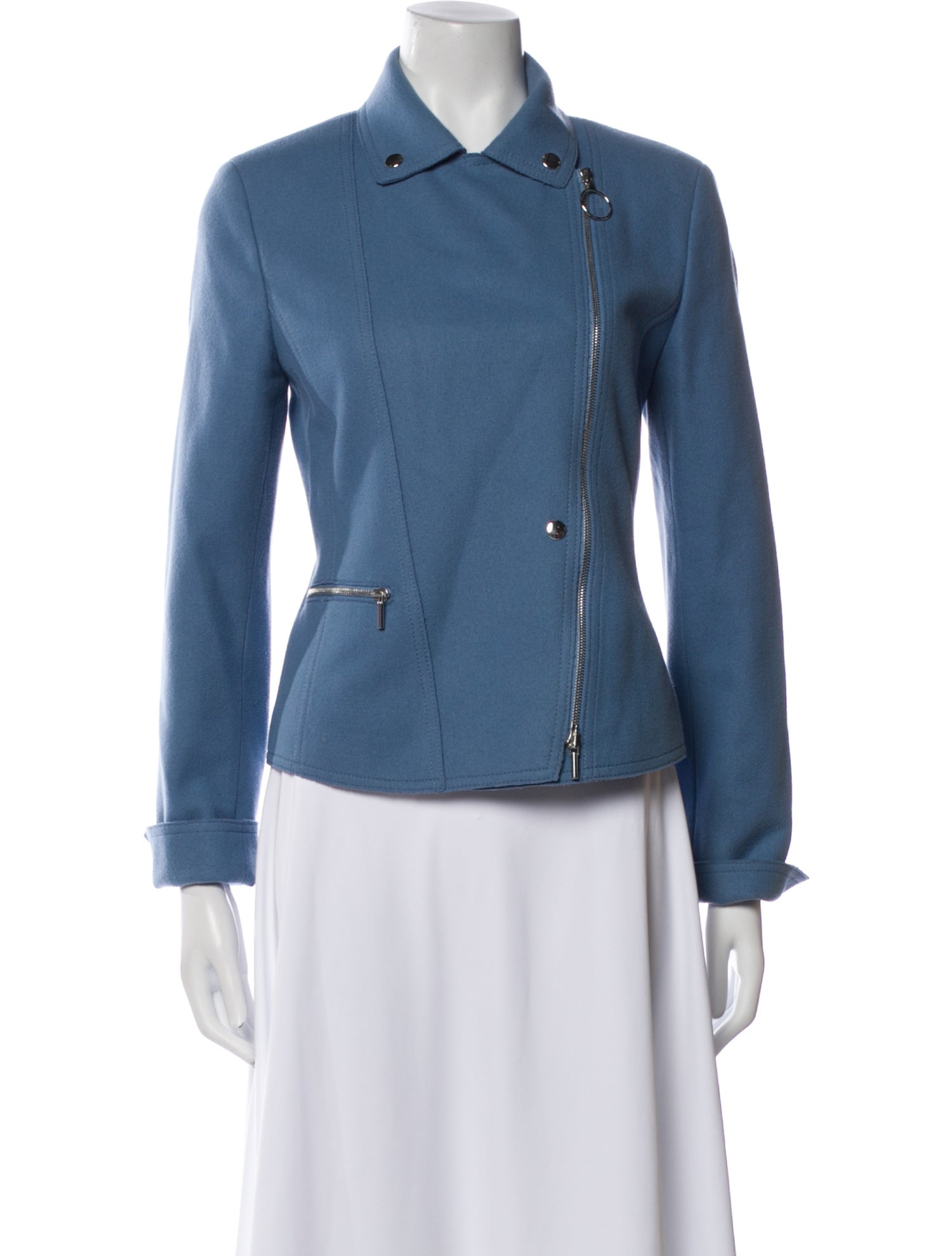 Akris Punto Virgin Wool Biker Jacket