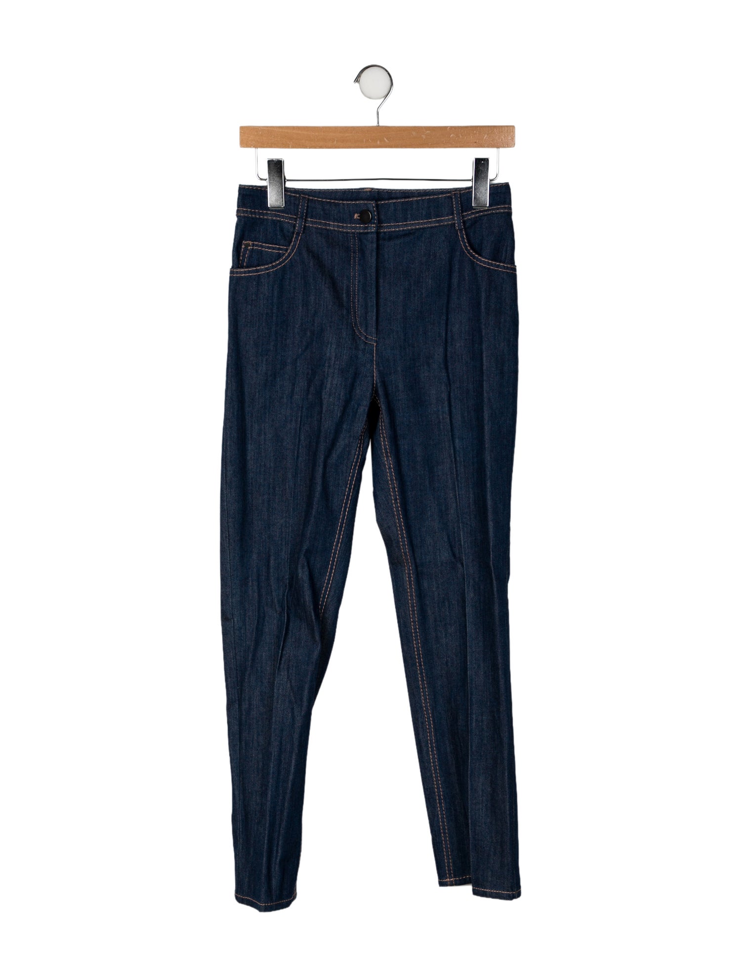 Akris Punto Mid-Rise Straight Leg Jeans