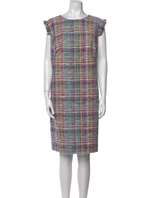 Akris Punto Plaid Print Knee-Length Dress