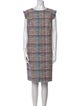 Akris Punto Plaid Print Knee-Length Dress