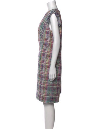 Akris Punto Plaid Print Knee-Length Dress