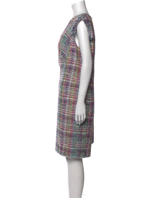 Akris Punto Plaid Print Knee-Length Dress