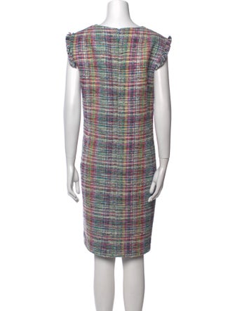 Akris Punto Plaid Print Knee-Length Dress