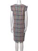 Akris Punto Plaid Print Knee-Length Dress