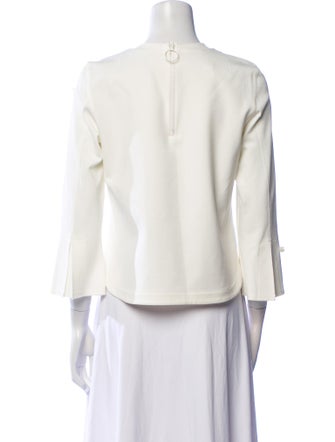 Akris Punto Bateau Neckline Three-Quarter Sleeve Blouse