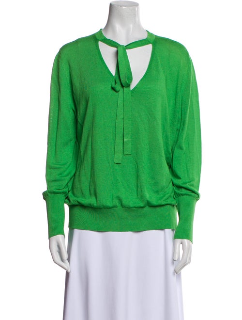 Akris Punto V-Neck Long Sleeve Sweatshirt