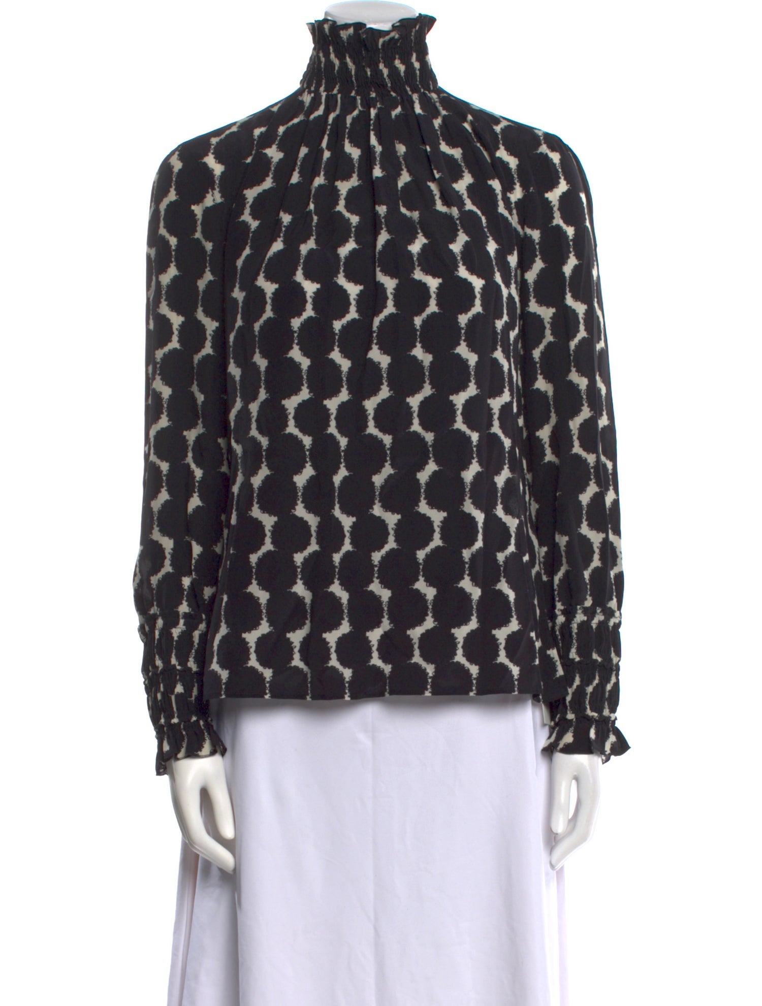 Akris Punto Silk Printed Blouse