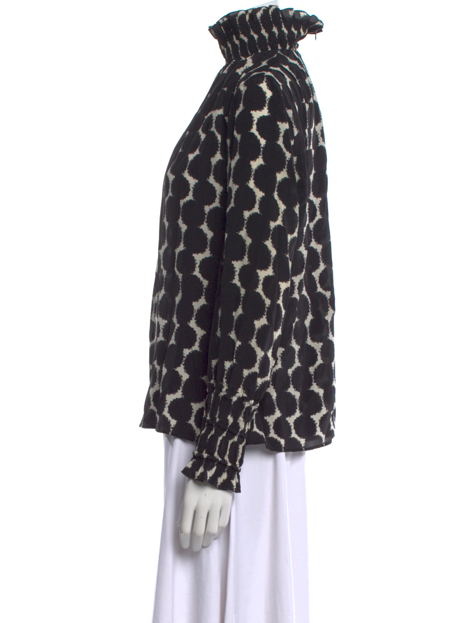 Akris Punto Silk Printed Blouse