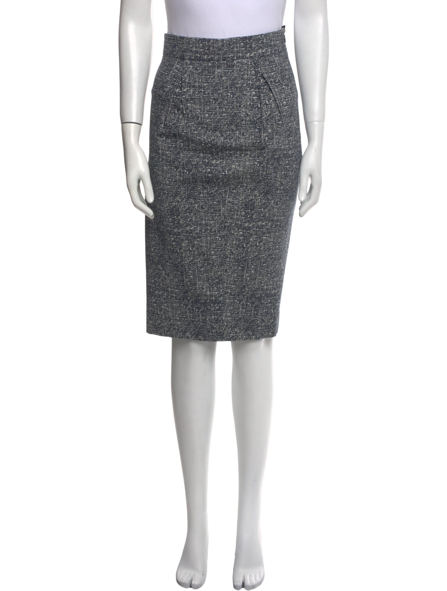 Akris Punto Pleated Accents Knee-Length Skirt