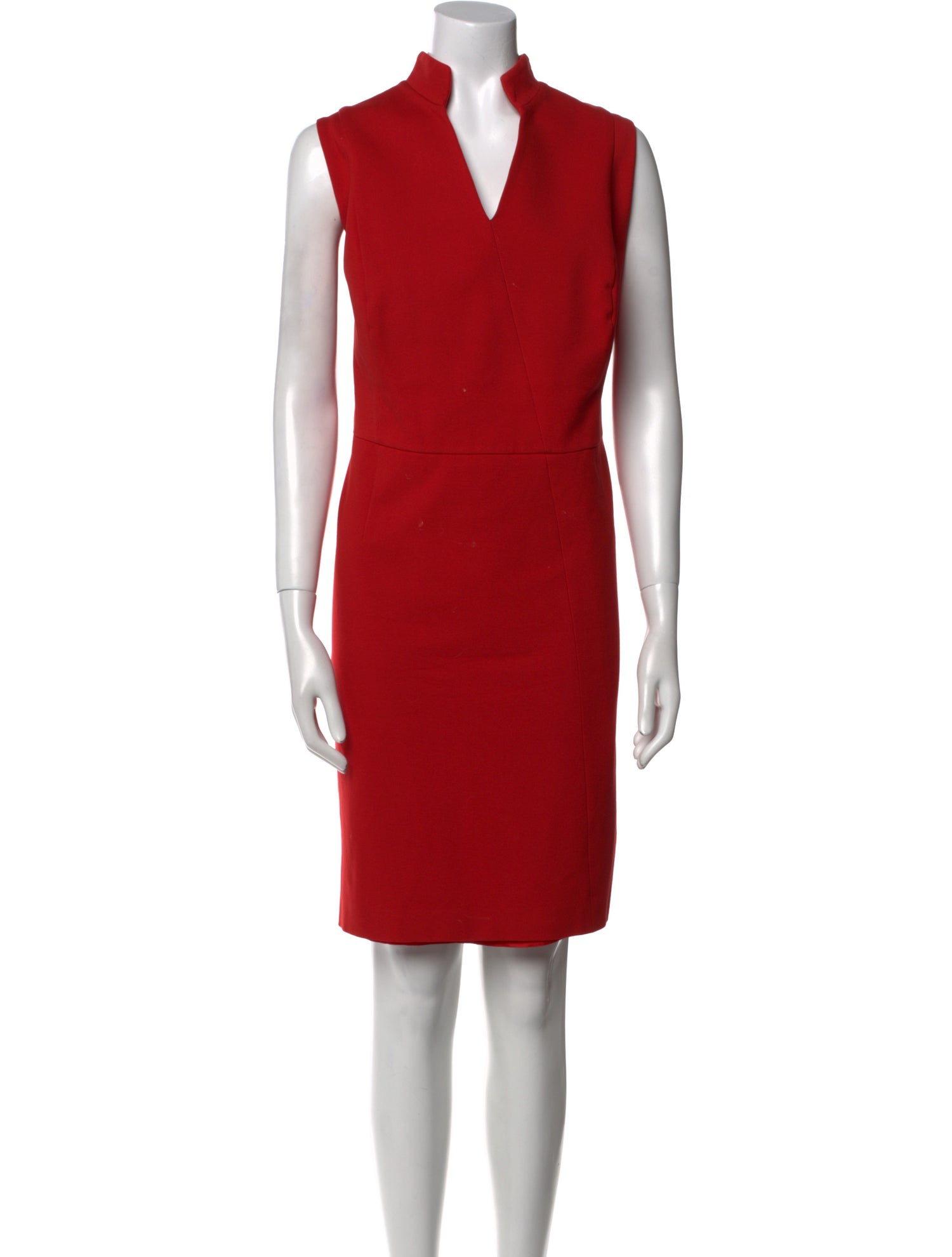 Akris Punto V-Neck Knee-Length Dress