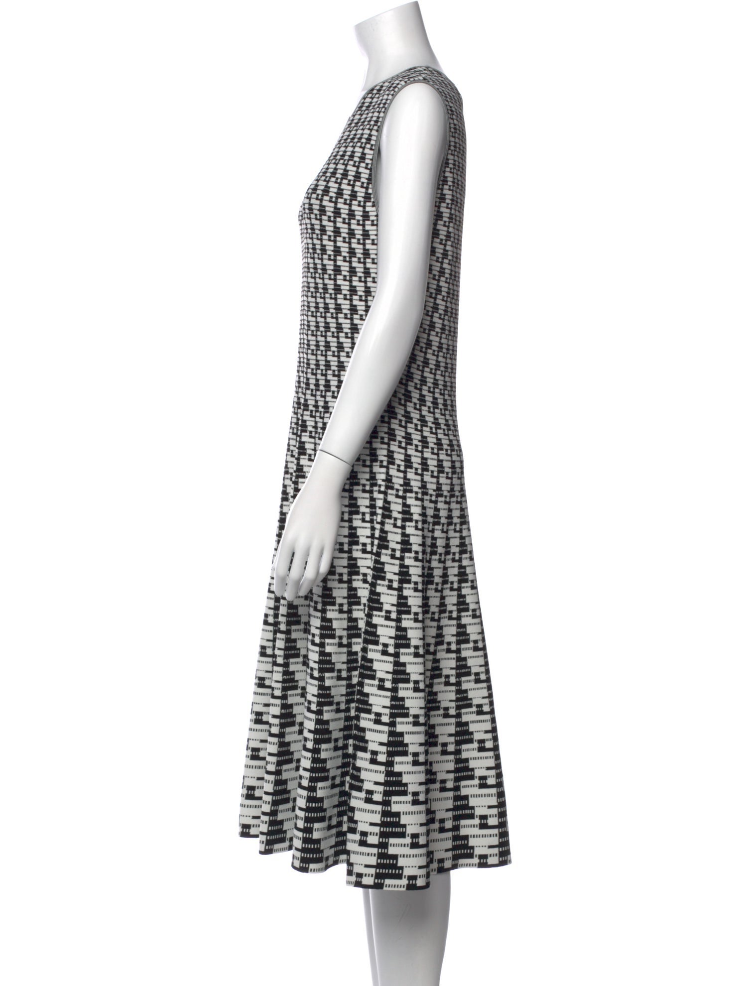 Akris Punto Printed Midi Length Dress