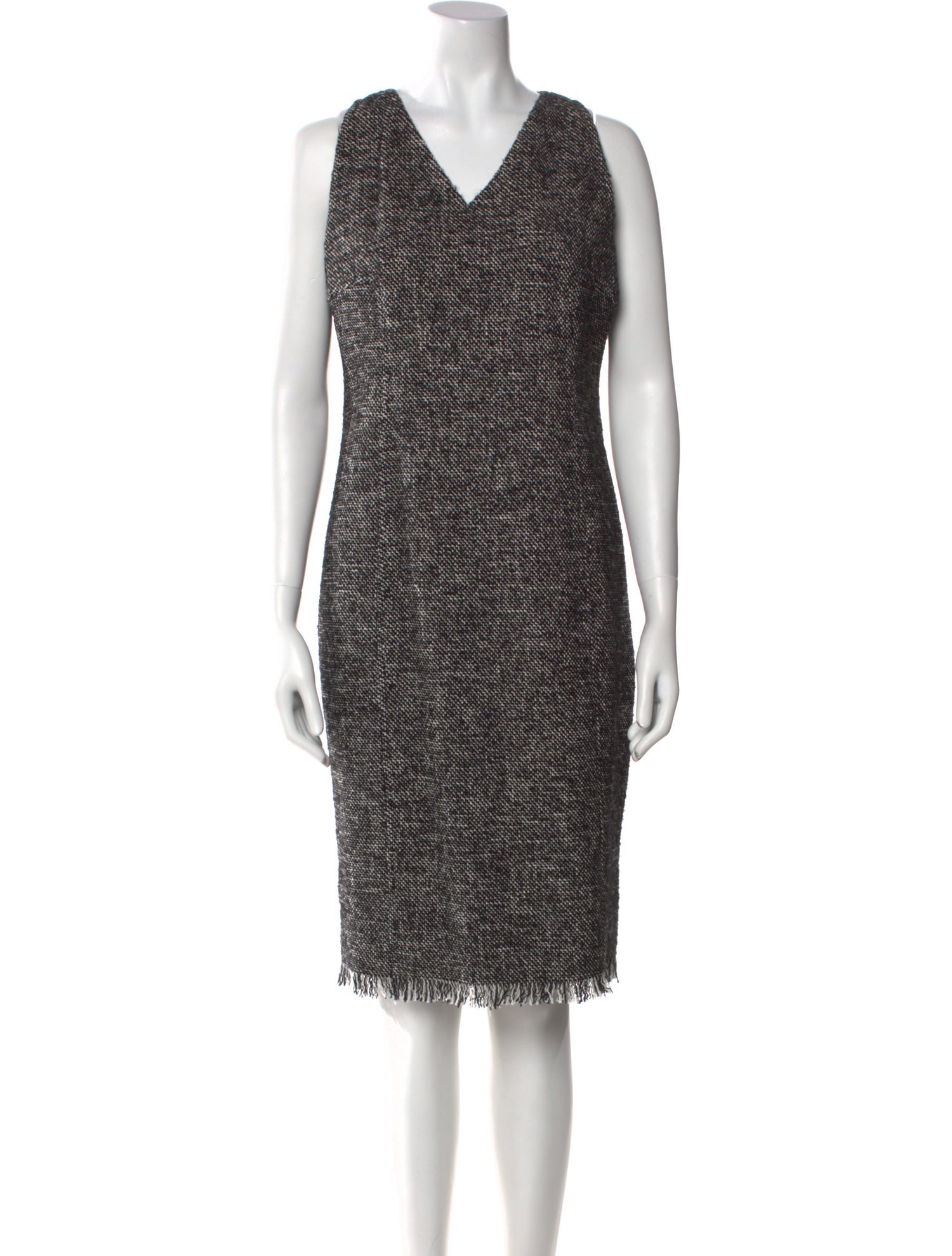Akris Punto V-Neck Knee-Length Dress