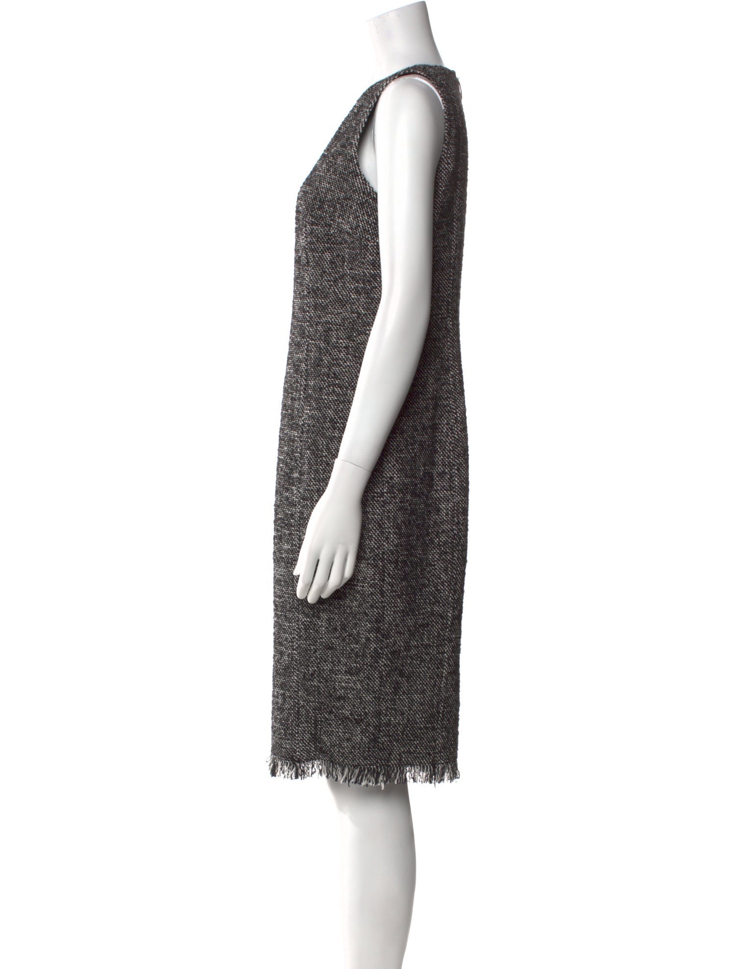 Akris Punto V-Neck Knee-Length Dress