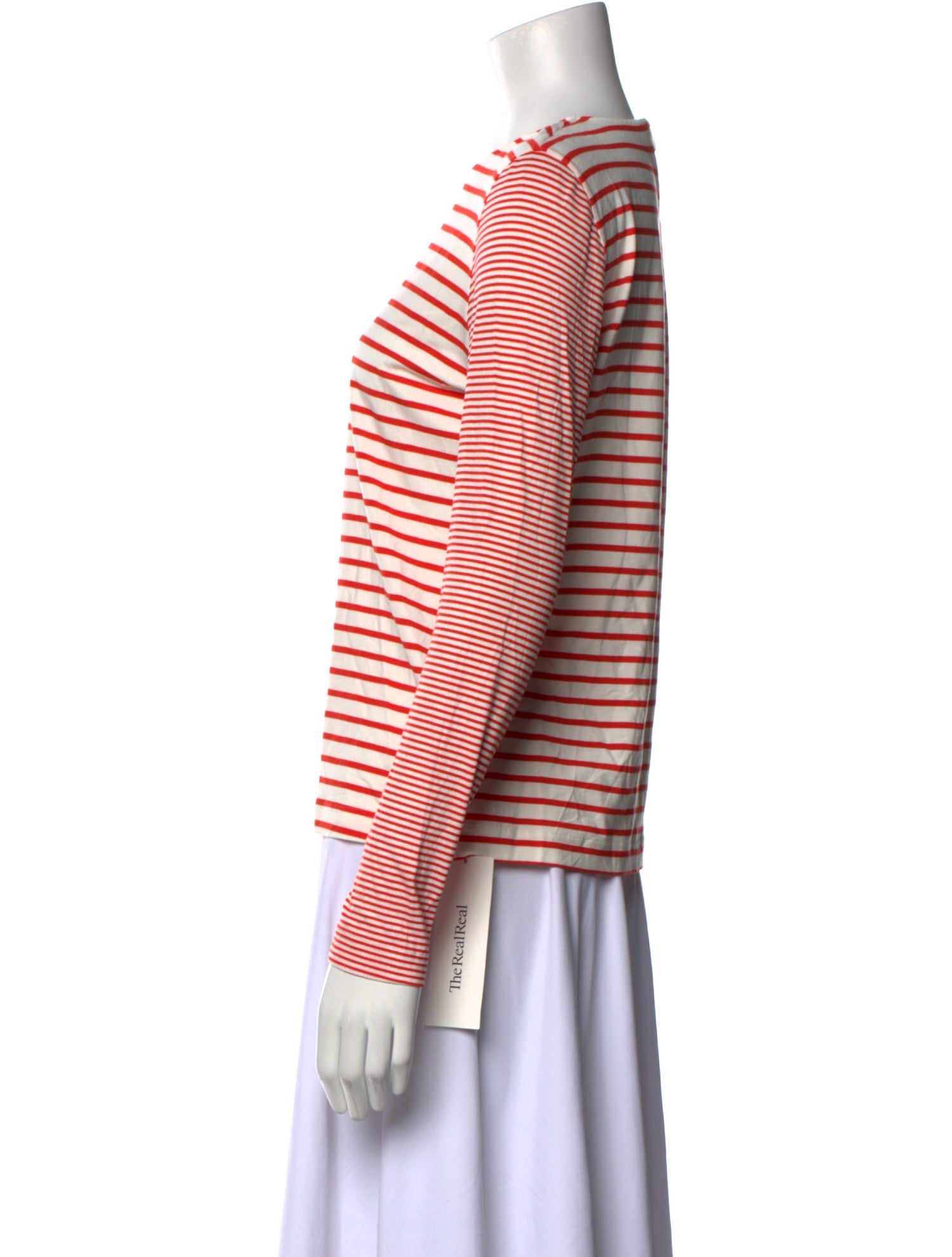 Akris Punto Striped Crew Neck Top