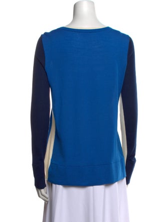 Akris Punto Colorblock Pattern Scoop Neck Sweater