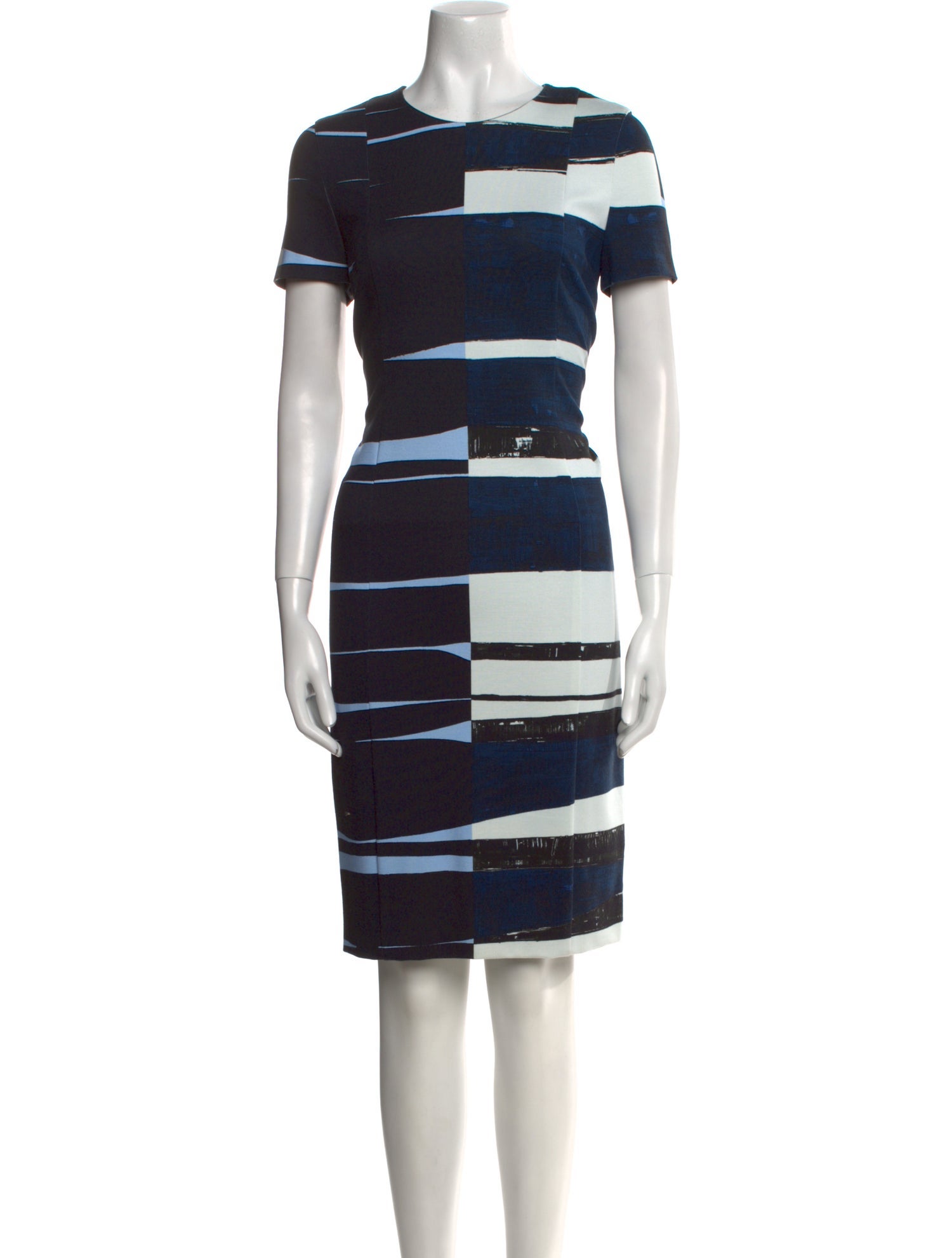 Akris Punto Striped Knee-Length Dress
