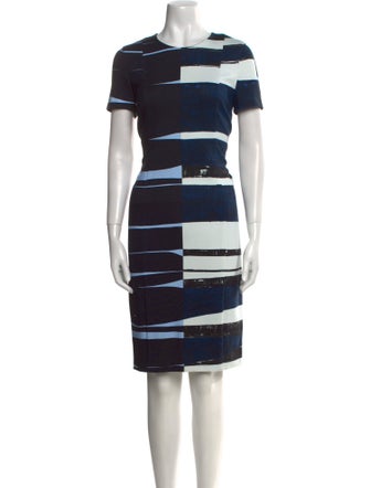 Akris Punto Striped Knee-Length Dress