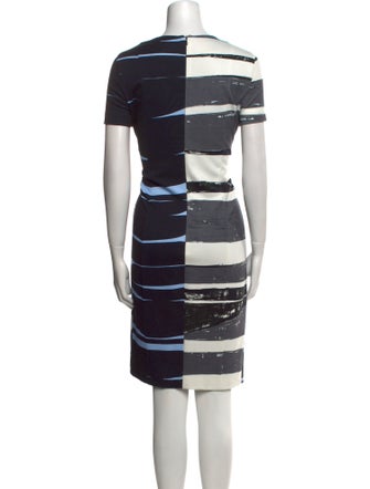 Akris Punto Striped Knee-Length Dress
