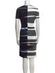 Akris Punto Striped Knee-Length Dress