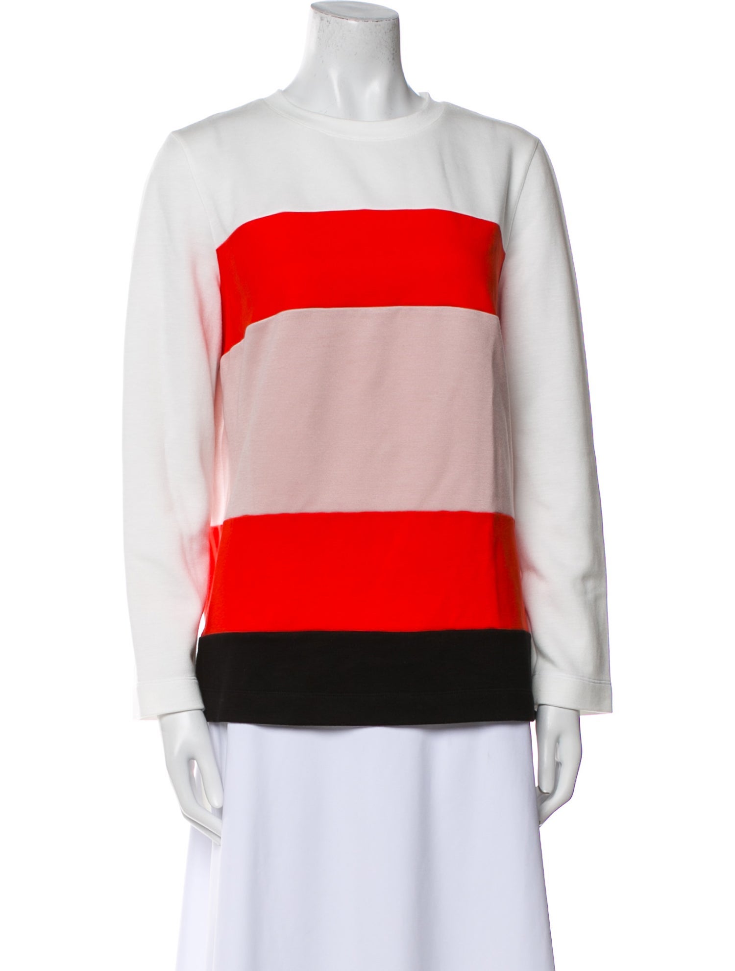 Akris Punto Striped Crew Neck Top