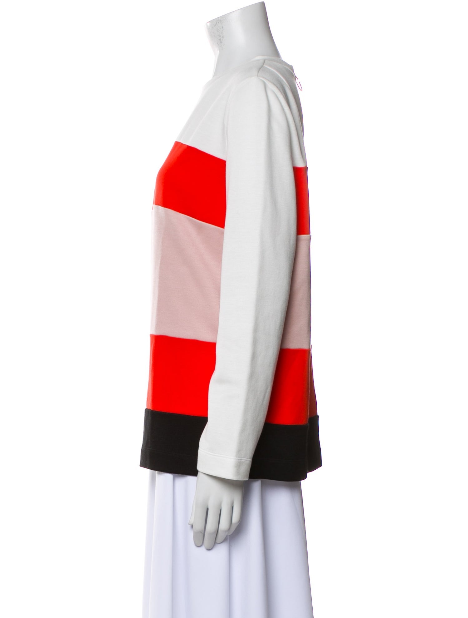 Akris Punto Striped Crew Neck Top