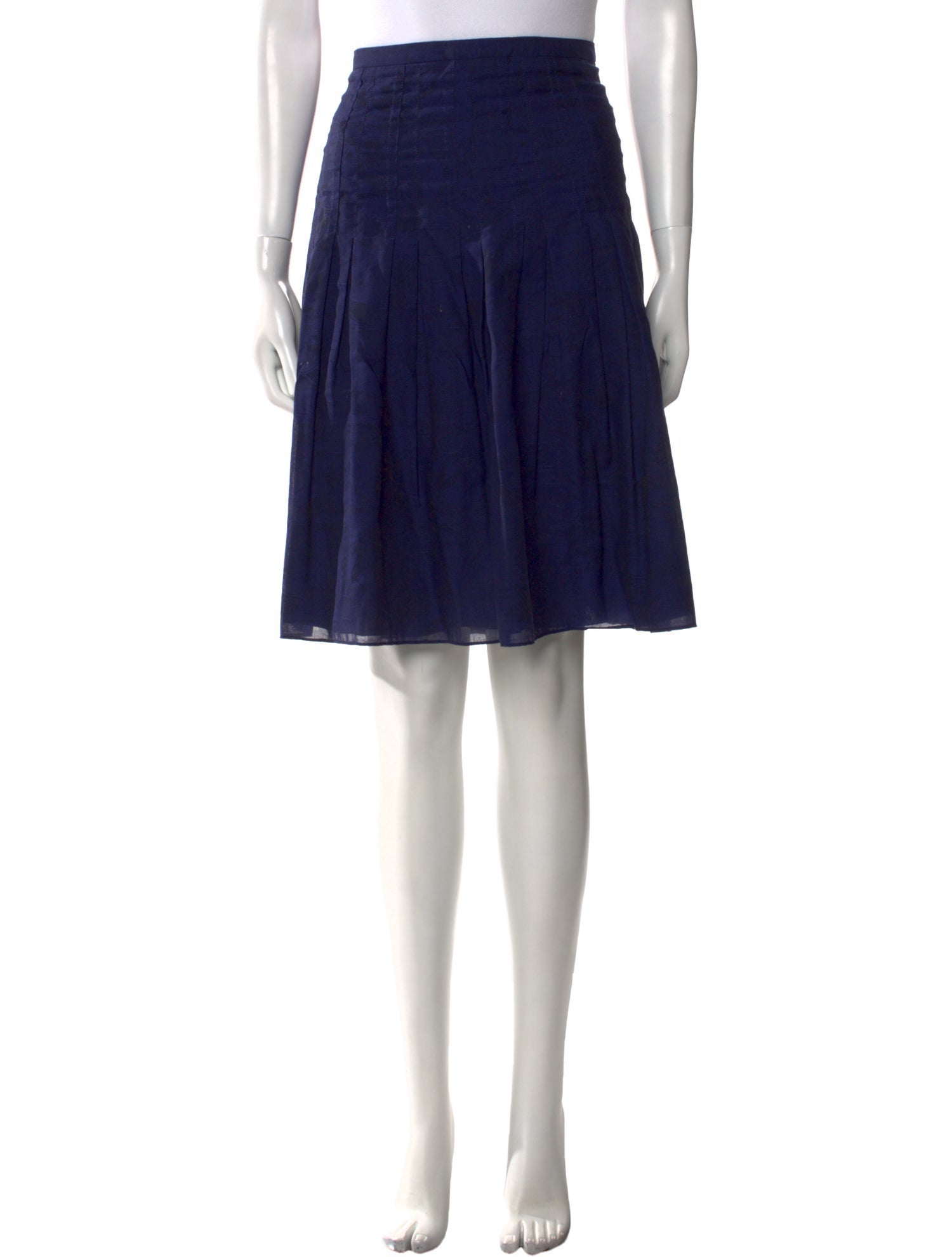 Akris Punto Pleated Accents Knee-Length Skirt