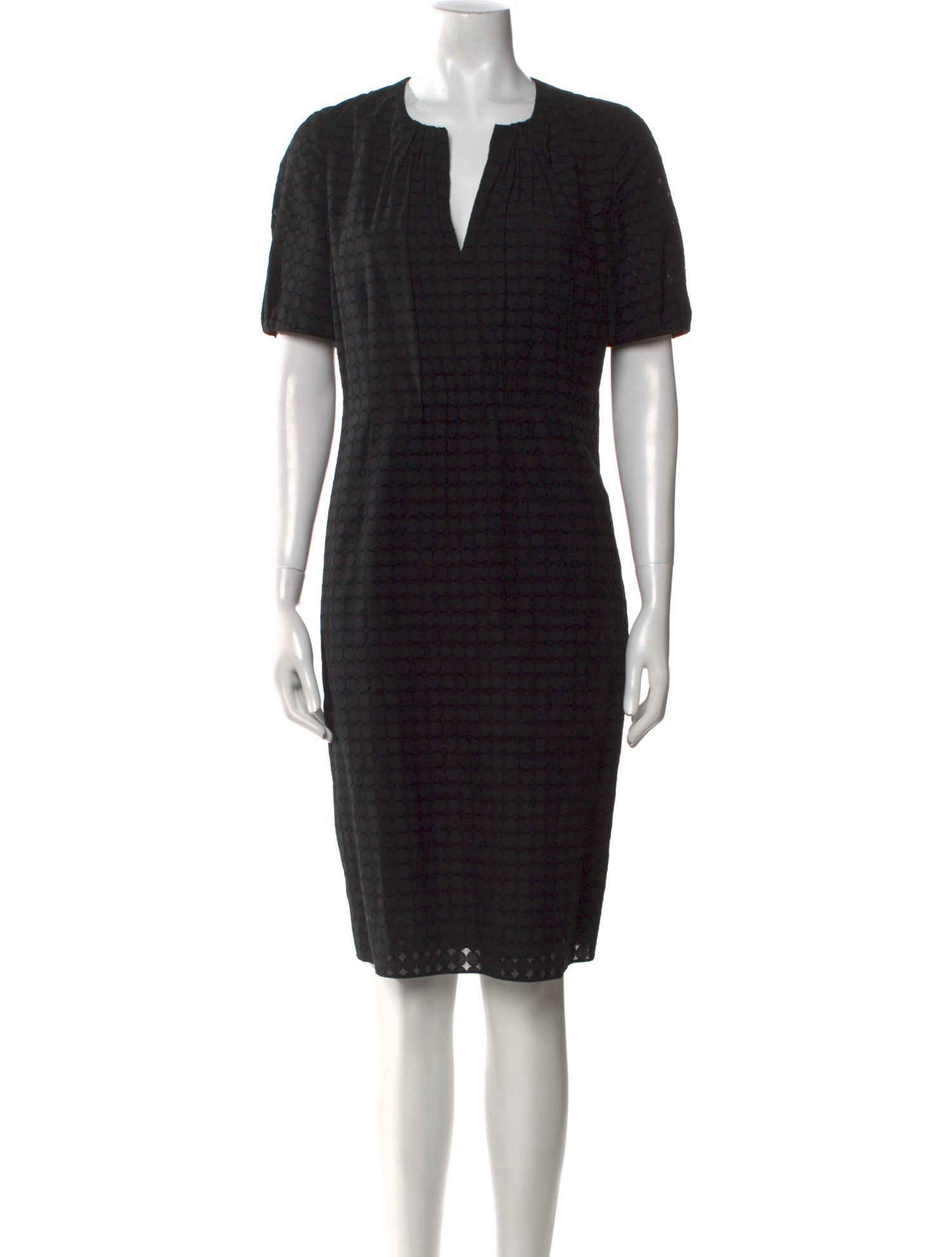 Akris Punto V-Neck Knee-Length Dress