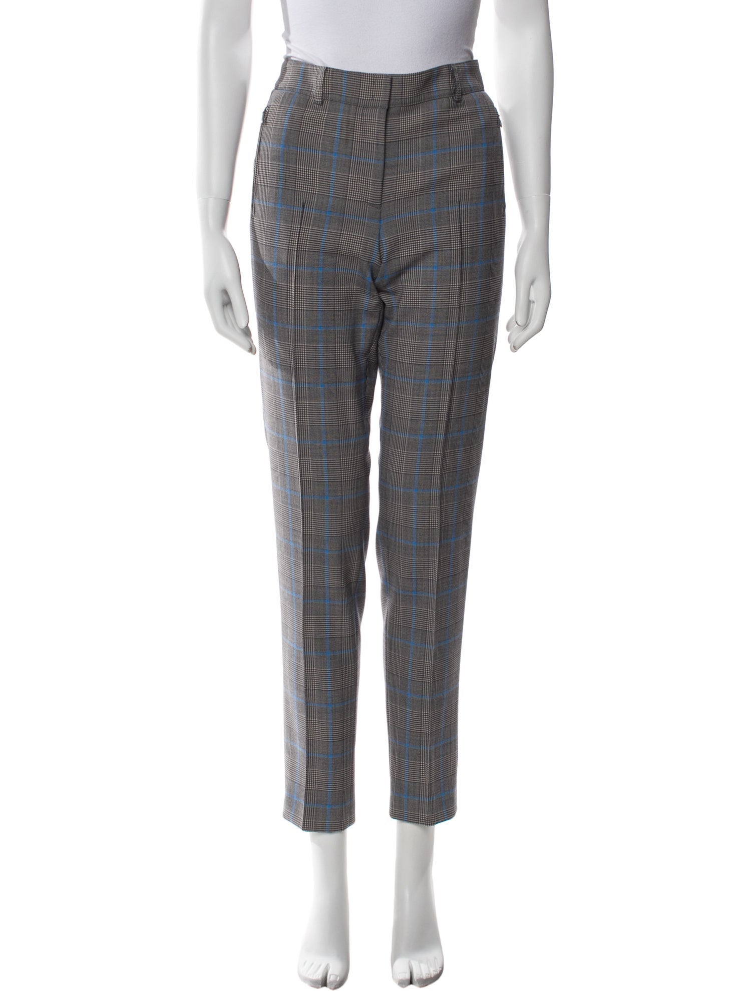 Akris Punto Plaid Print Skinny Leg Pants