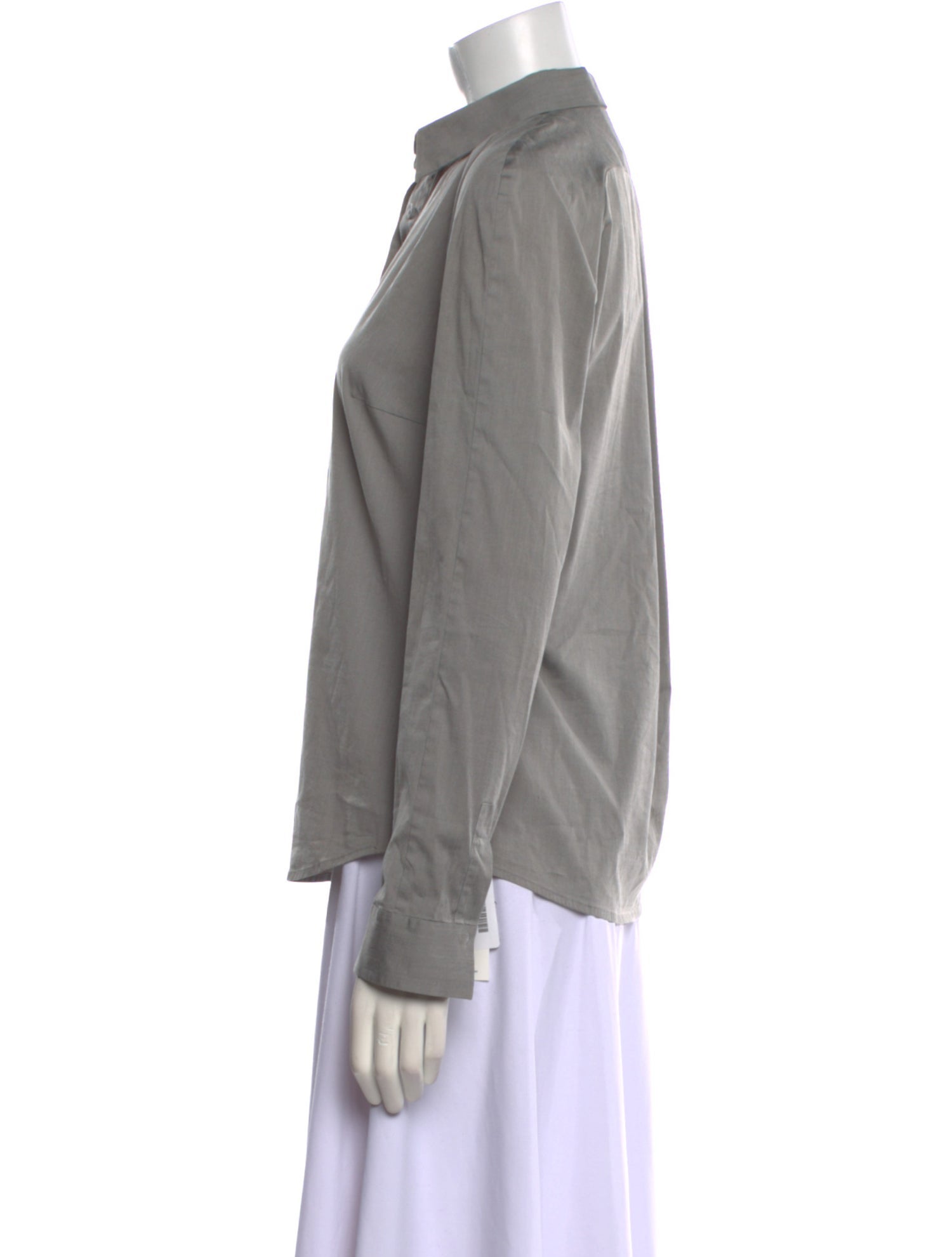 Akris Punto Long Sleeve Button-Up Top