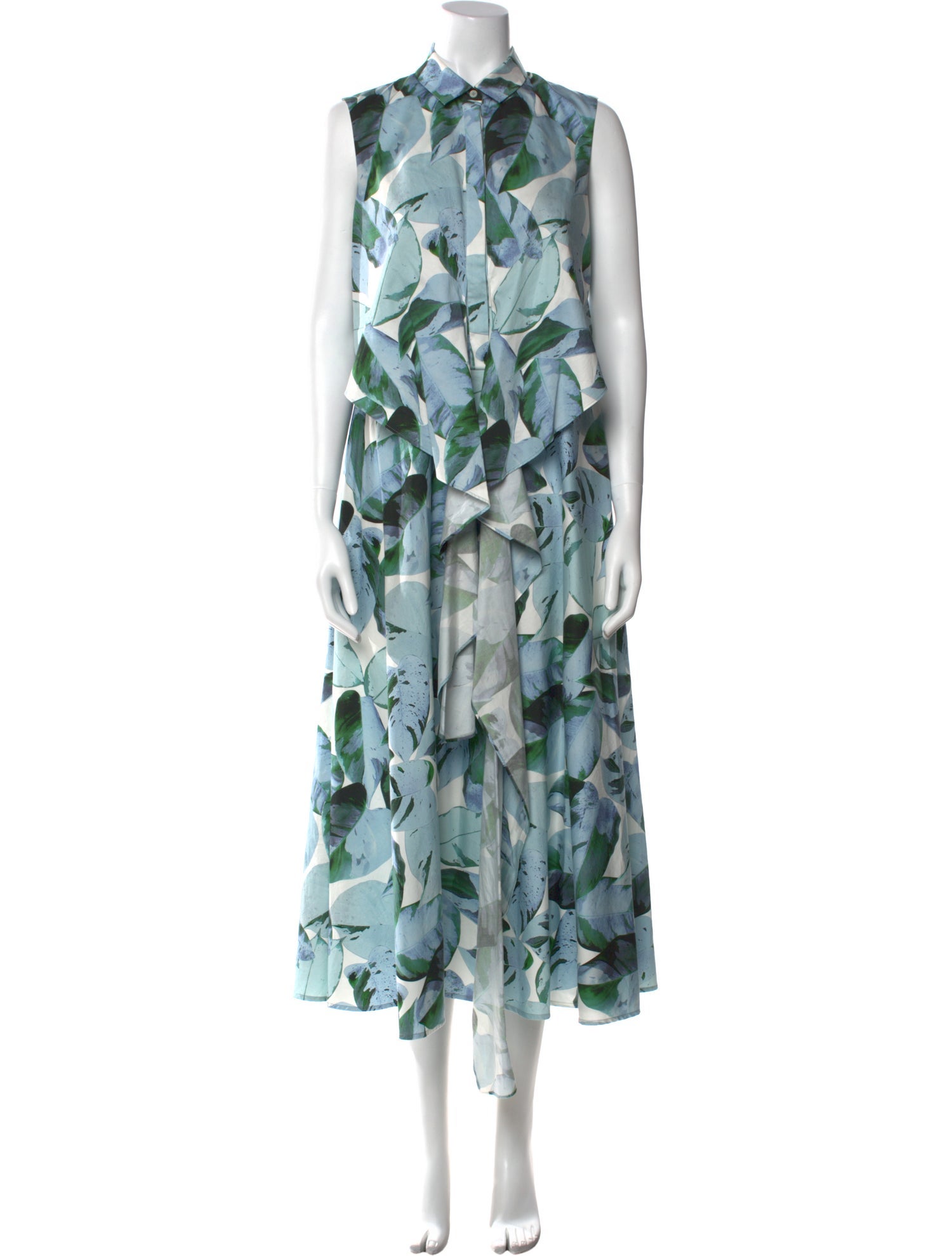 Akris Punto Floral Print Long Dress